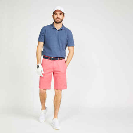 Men’s golf cotton short-sleeved polo shirt - MW500 Slate blue