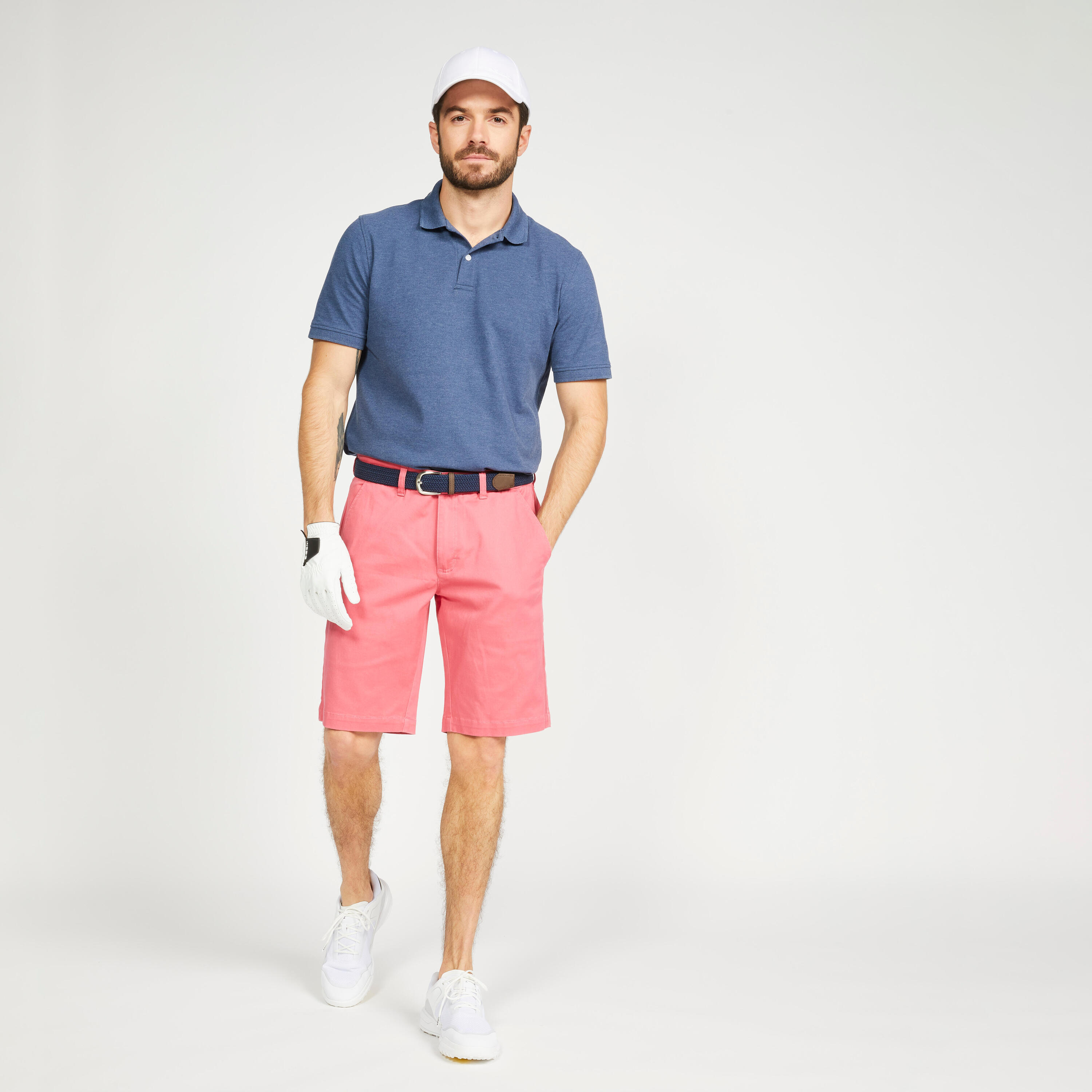 Men's Golf Chino Shorts - MW500 Pink 3/6