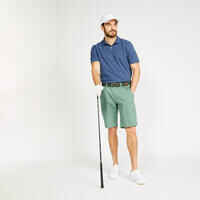 Men's short-sleeved golf polo shirt - MW500 slate blue