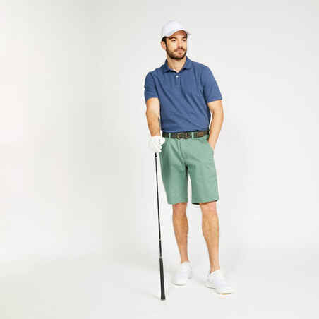 POLO DE GOLF MANGA CORTA HOMBRE - MW500 AZUL PIZARRA