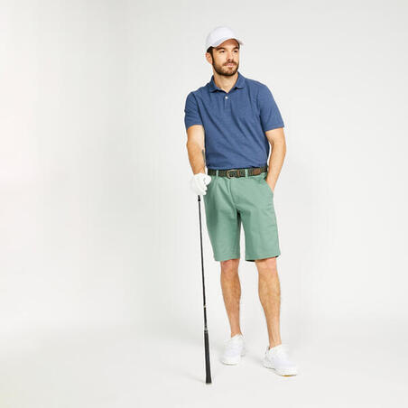 POLO MAJICA KRATKIH RUKAVA ZA GOLF MW500 MUŠKA - ŠKRILJASTO PLAVA