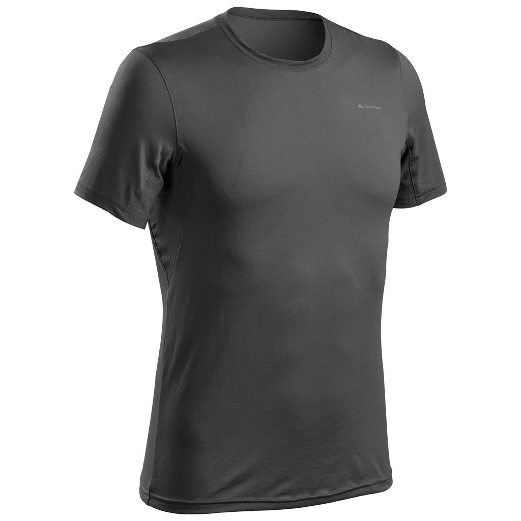 Ανδρικό κοντομάνικο t-shirt πεζοπορίας από συνθετικό υλικό MH100