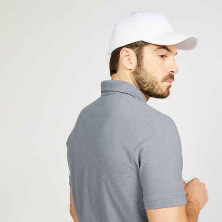 Golf Poloshirt kurzarm MW500 Herren dunkelgrau