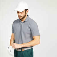 Golf Poloshirt kurzarm MW500 Herren dunkelgrau