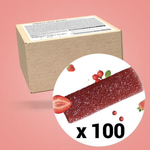 Carton de 100 pates de fruits énergétiques goût fraise cranberries acerola 100X25G