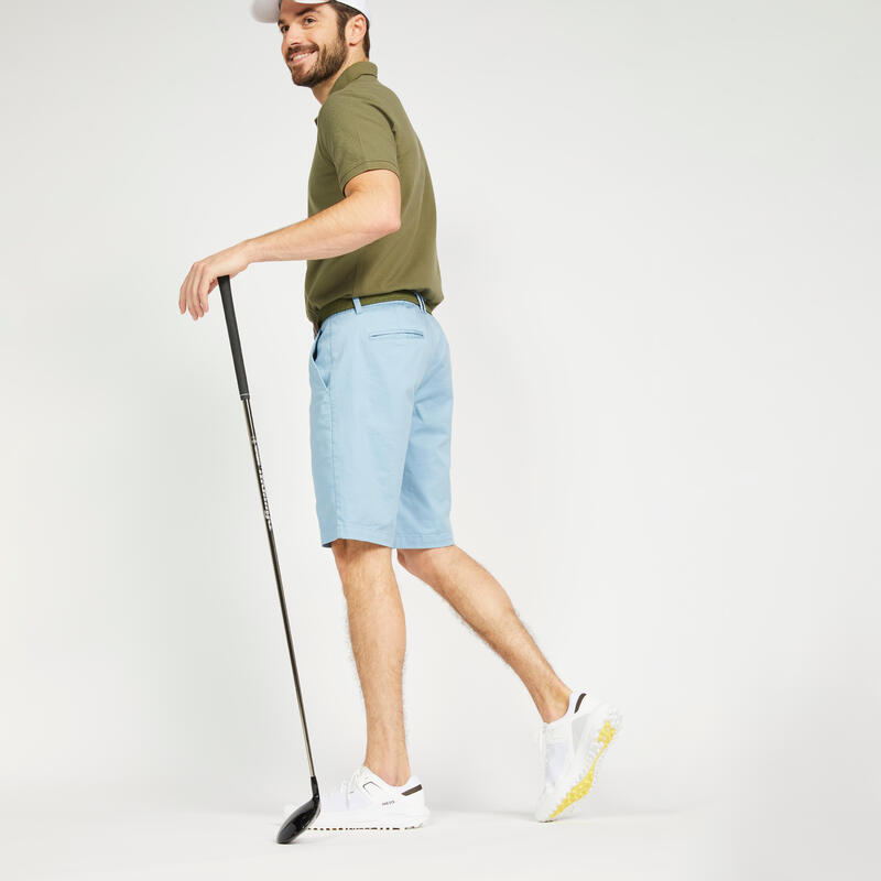 Pantaloncini golf uomo MW 500 blu denim