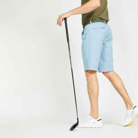 Men's golf chino shorts - MW500 denim blue