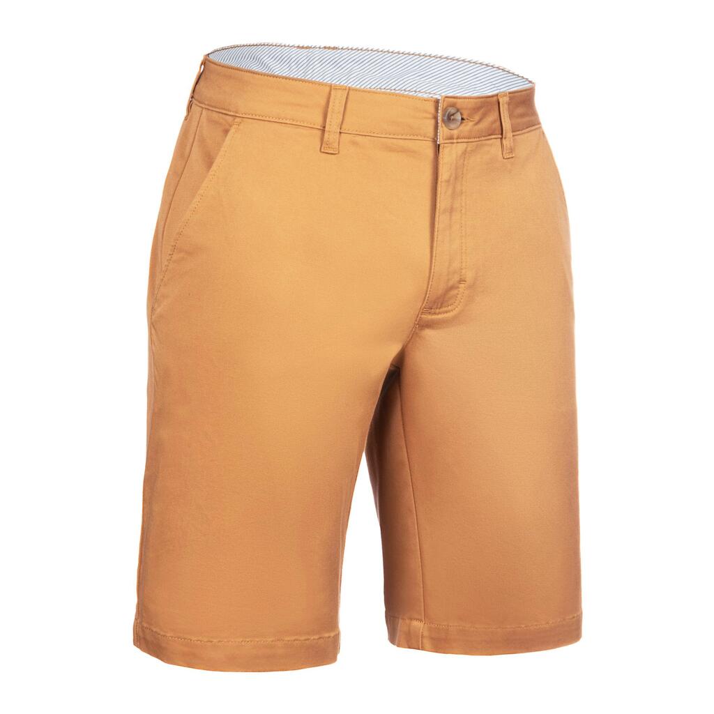 Men's golf shorts MW500 - Hazelnut