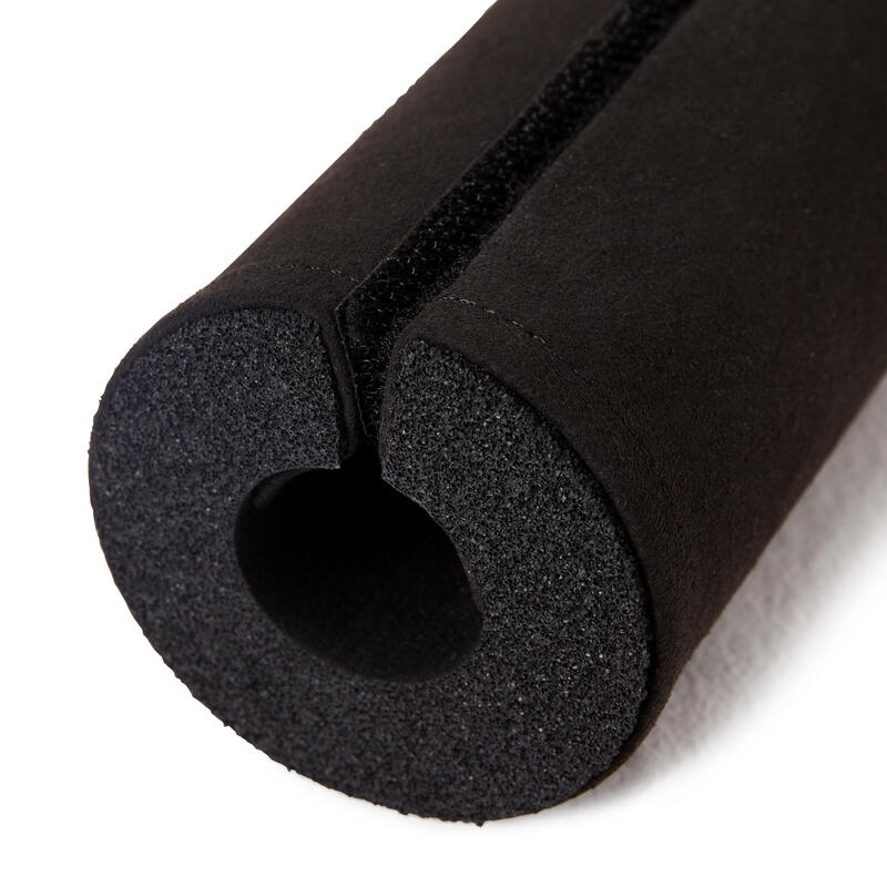 Squatpad voor krachttraining klittenband foam zwart