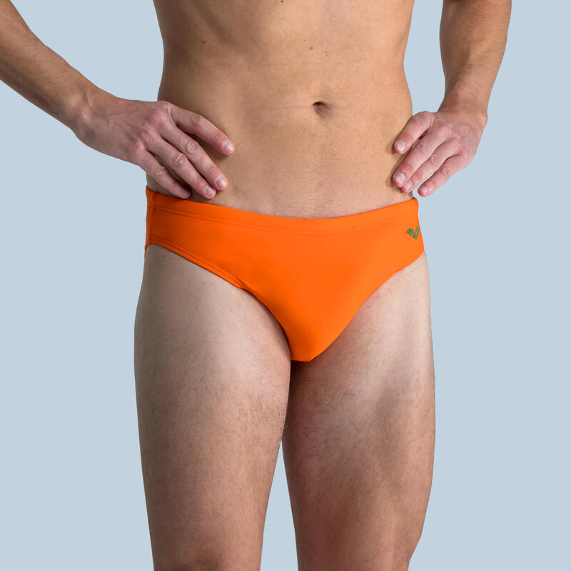 espontáneo debajo juicio Bañador Hombre natación slip Arena naranja | Decathlon