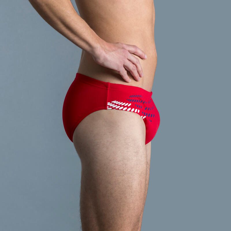 Zwemslip voor heren Brief rood