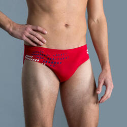 Zwemslip voor heren Brief rood