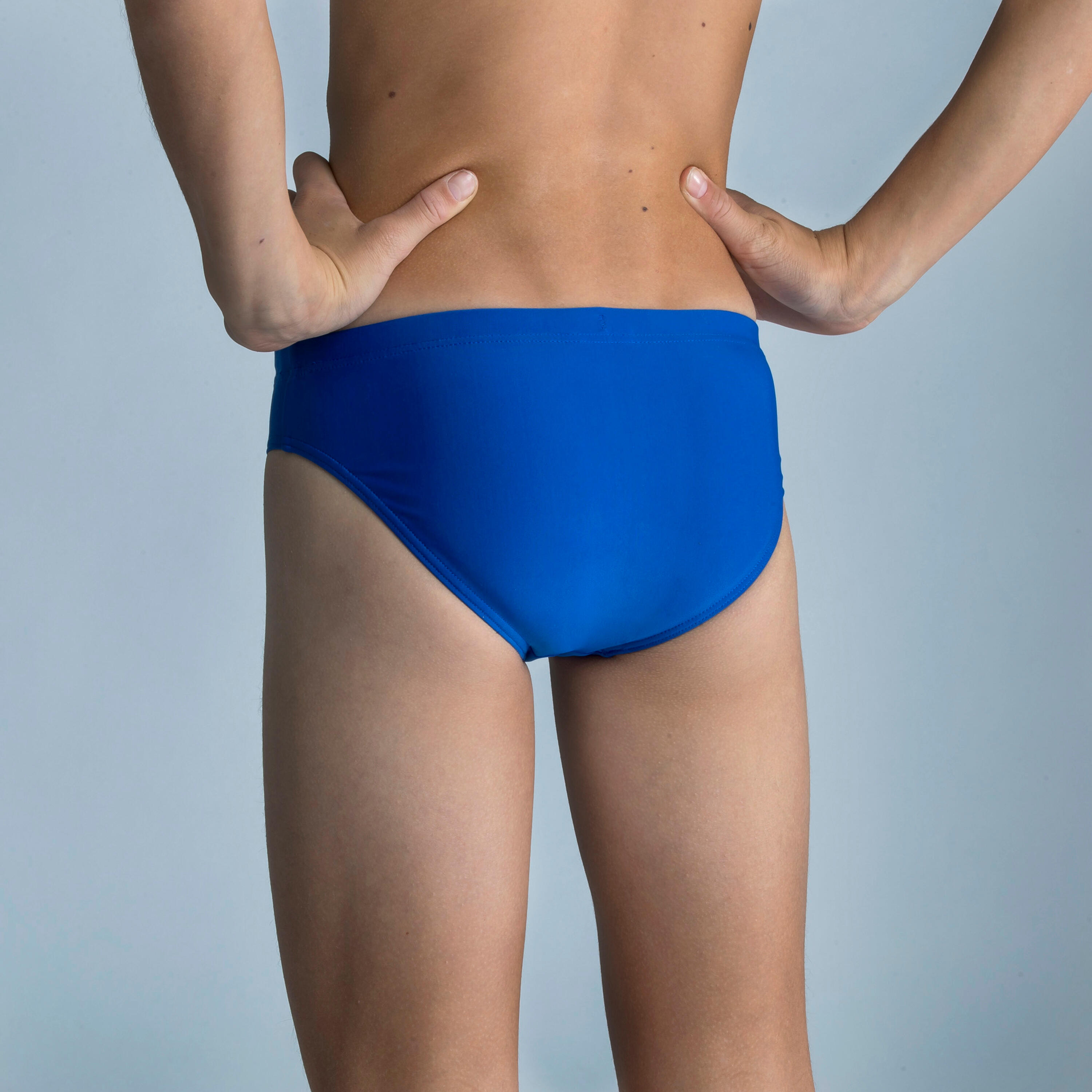 Zwemslip voor jongens Neon blauw 3/3