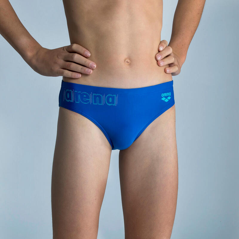Calções de banho natação slip Rapaz Neon Azul