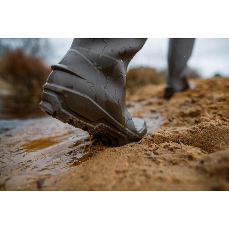 BOTTES DE PLUIE CHAUDES FOURREES LAND 100 MARRON