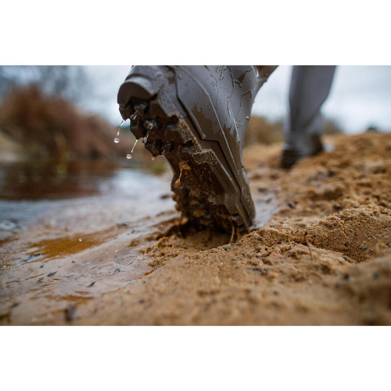 BOTTES DE PLUIE CHAUDES FOURREES LAND 100 MARRON