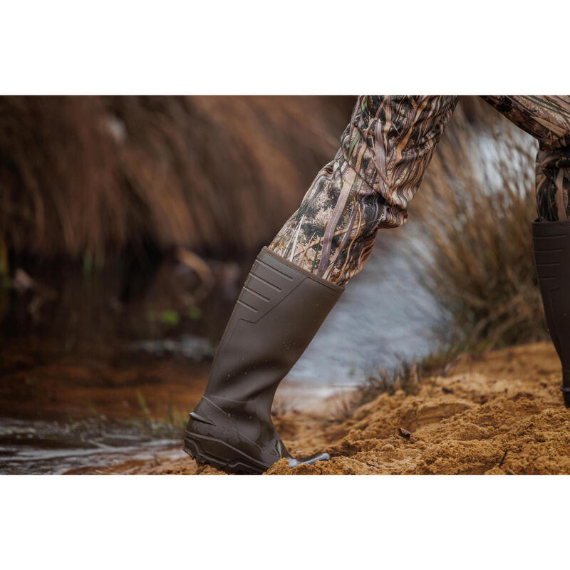 BOTTES DE PLUIE CHAUDES FOURREES LAND 100 MARRON