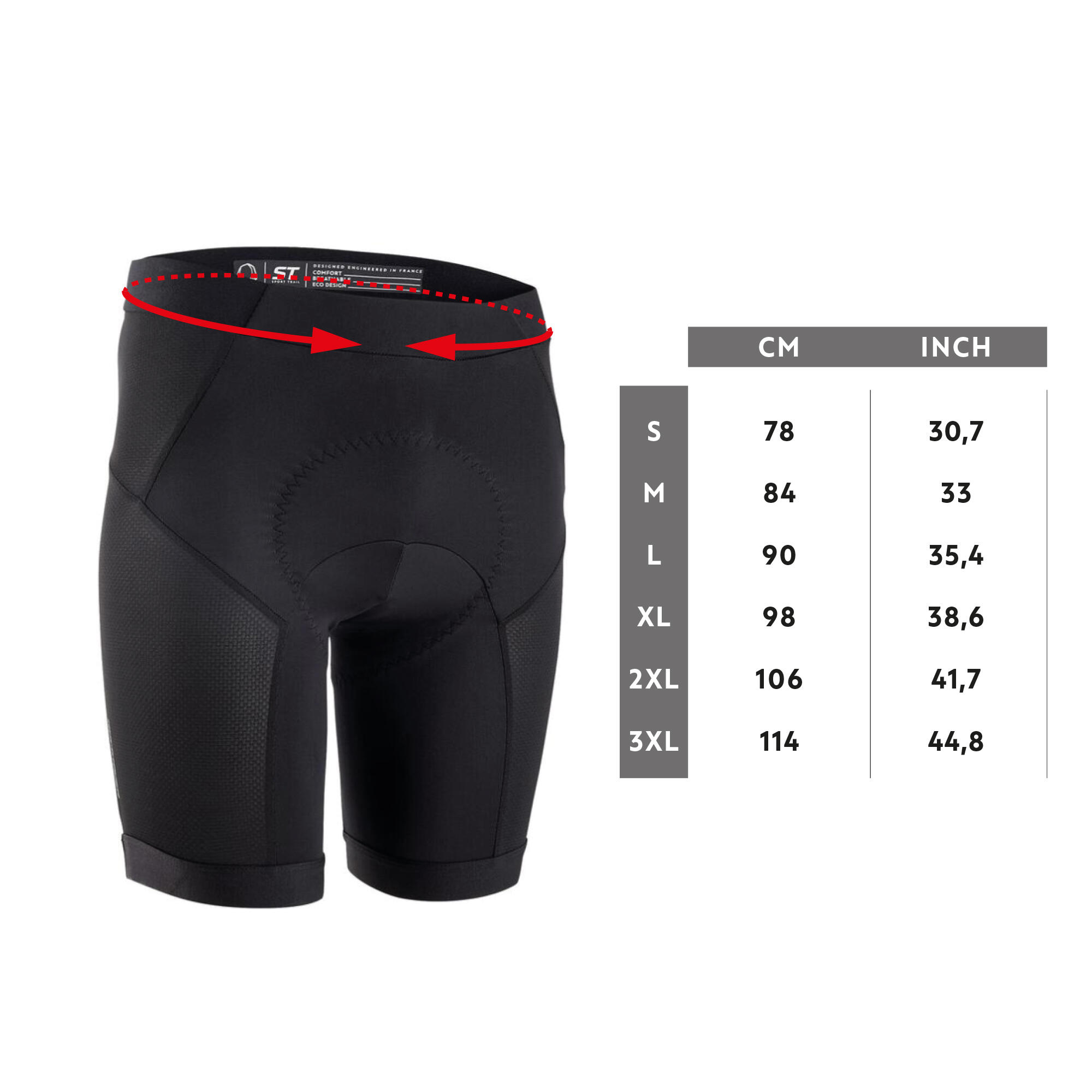 Sotto-pantaloncini uomo ST 500 neri ROCKRIDER | DECATHLON