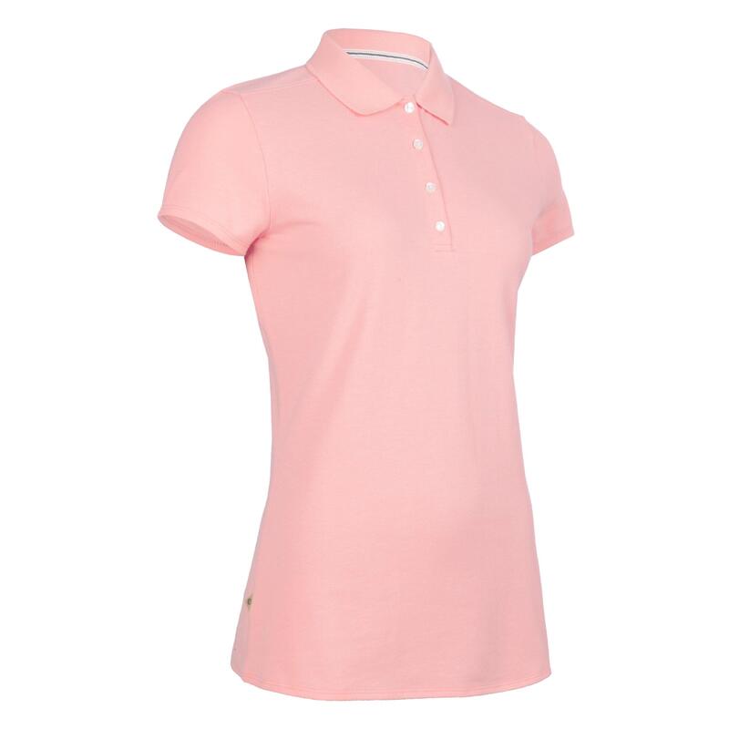 Women's golf short-sleeved polo shirt MW500 pink