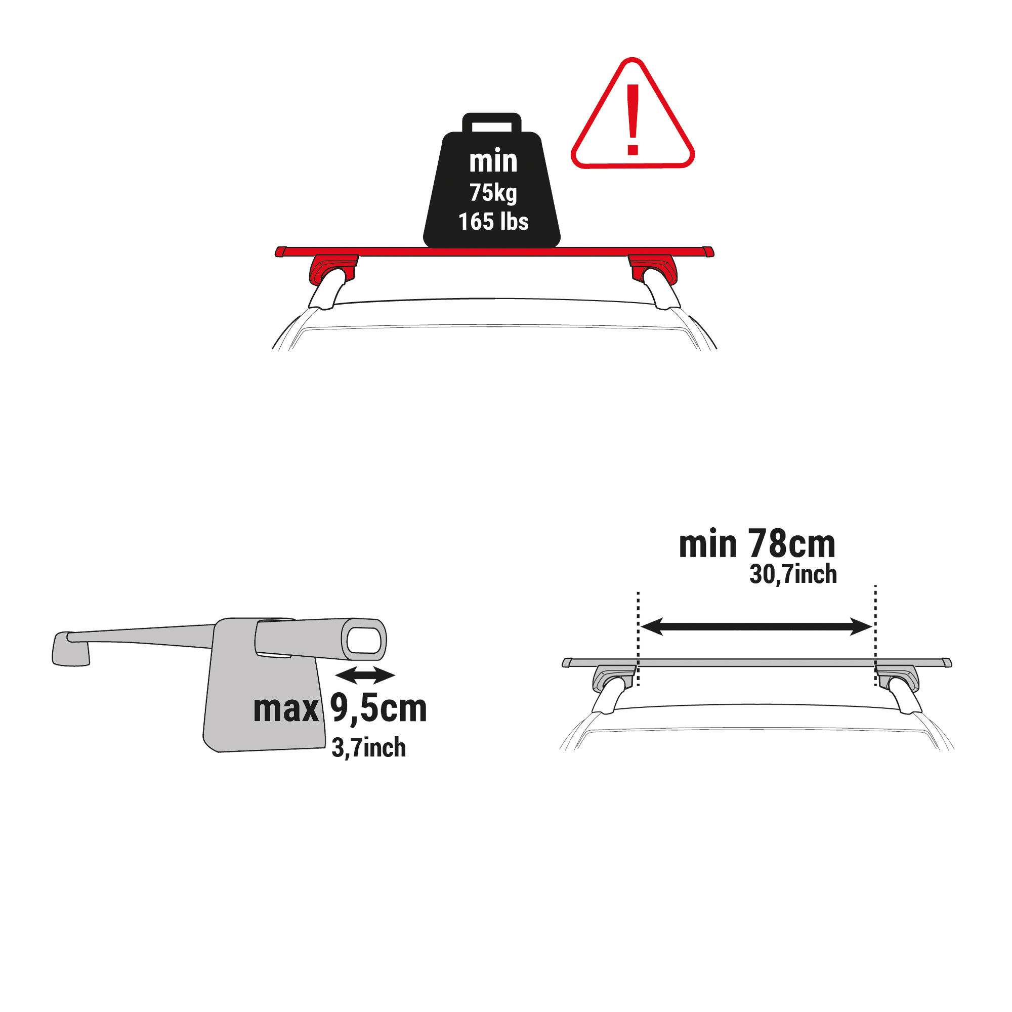 MH500 Fresh & Black two-person roof tent