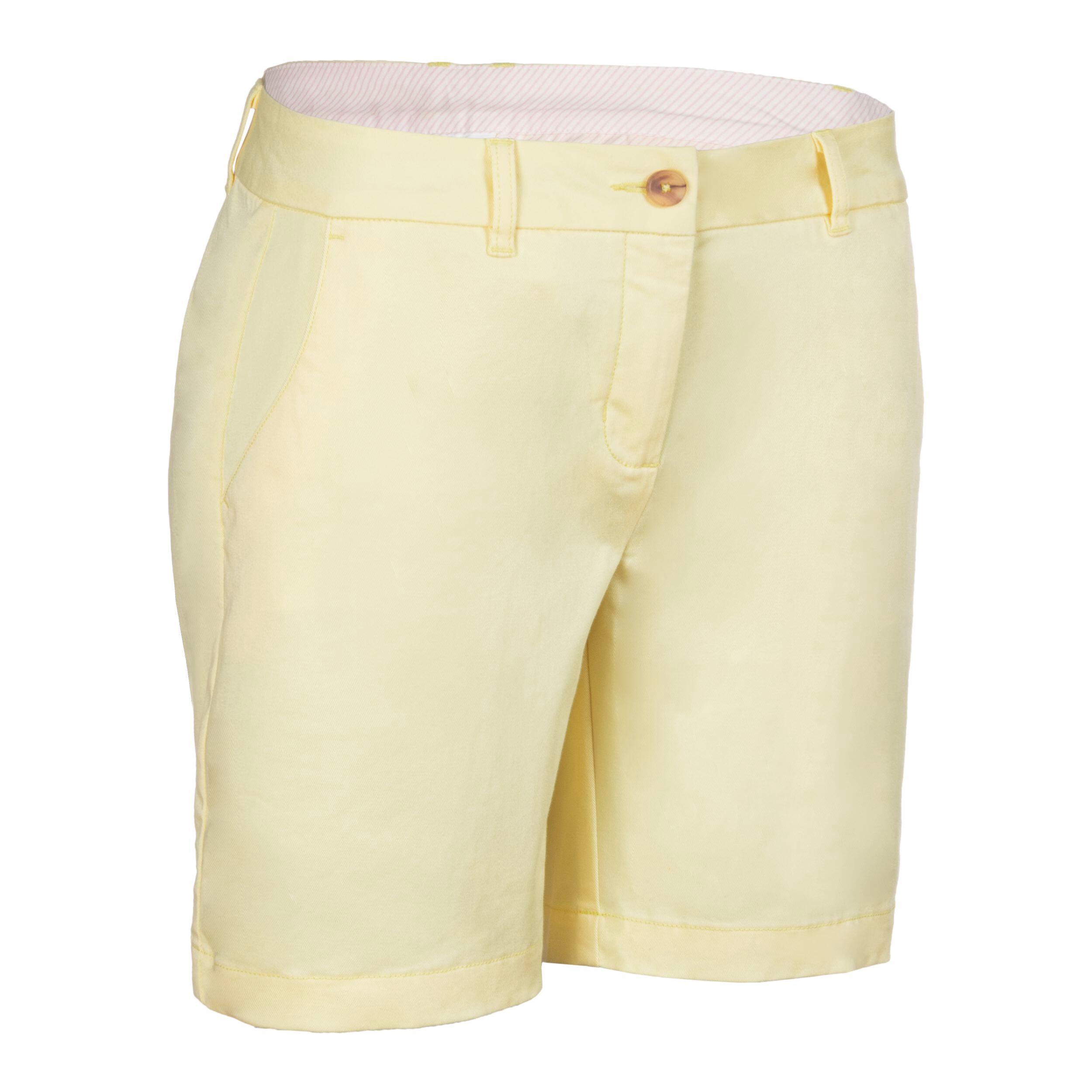 Women's Golf Chino Shorts - MW500 Pastel Yellow 7/7