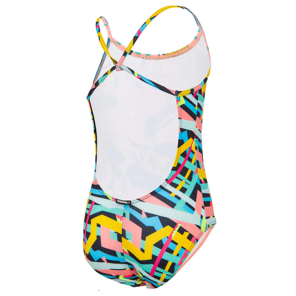 Maillot 1 pièce surf Fille - Hiloe violet