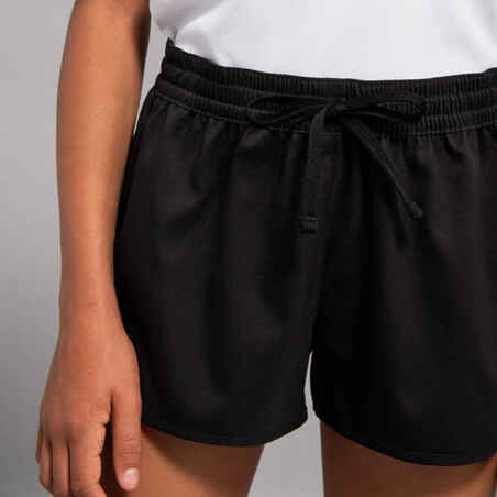 Girls’ kids’ surfing swim shorts - black