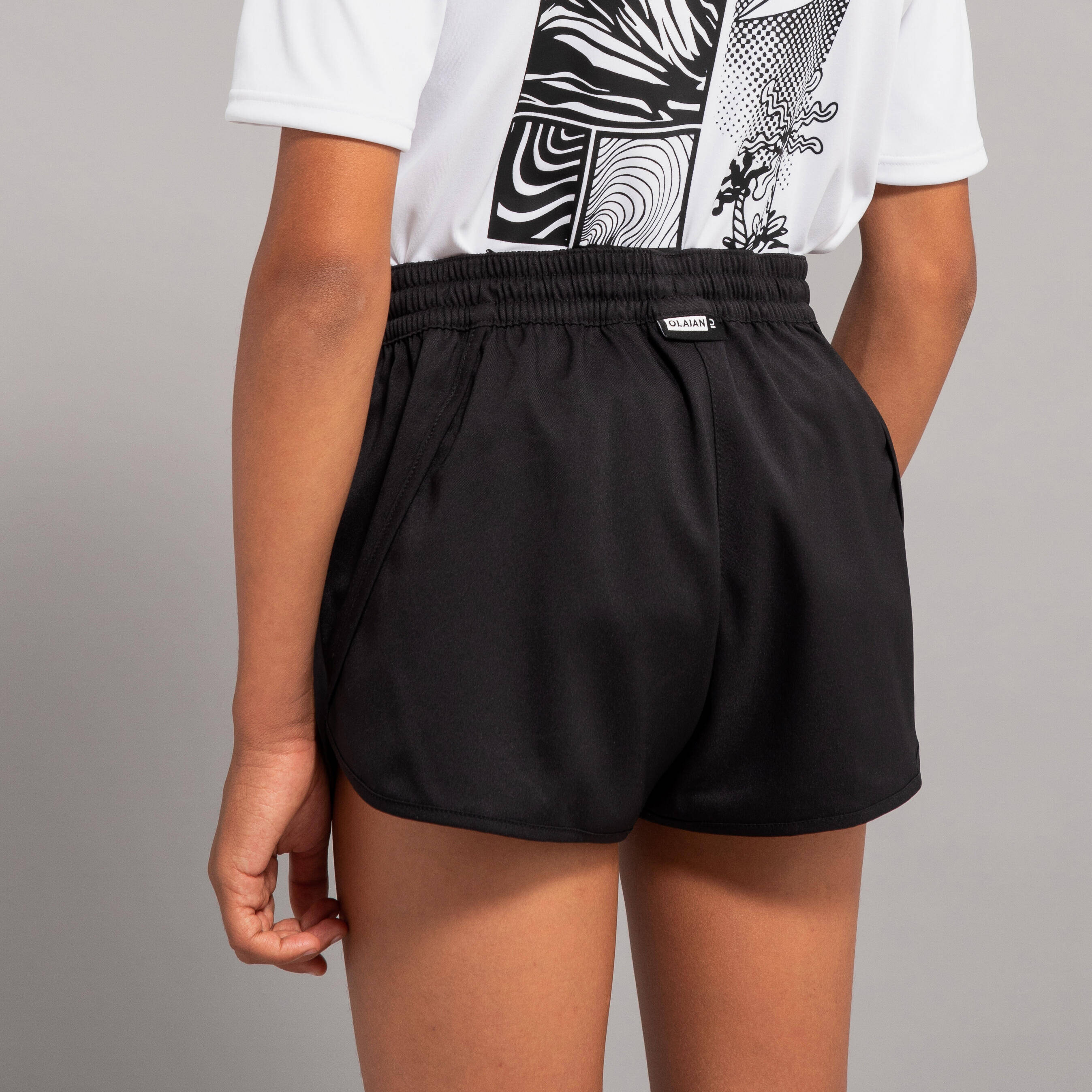 Girls Surfing Shorts 100 KATY  BLACK -  2