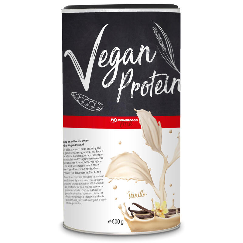 Proteinpulver pflanzlich Powerfood One Vegan Vanille 600 g