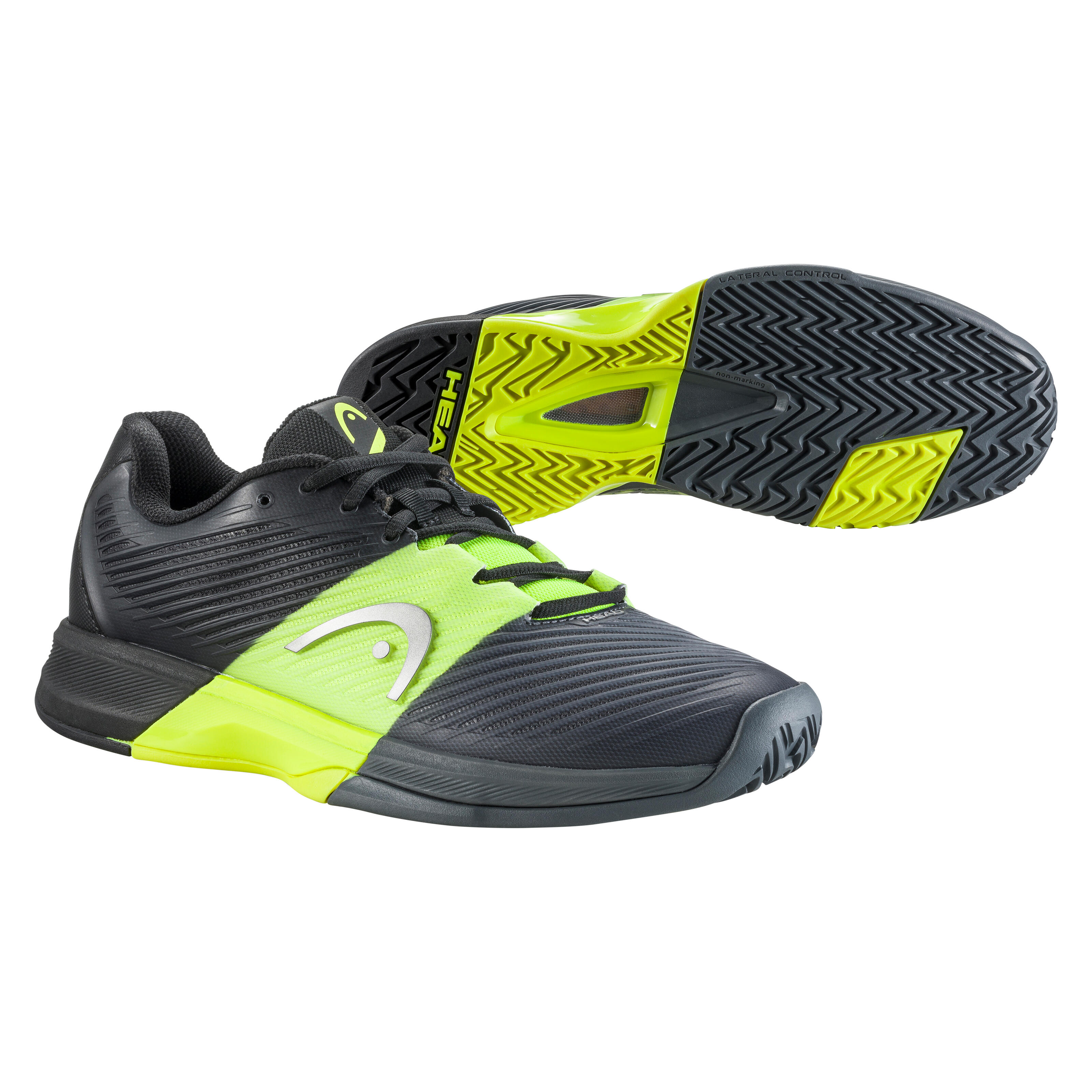 Men's Multi-Court Tennis Shoes Revolt Pro 4.0 - Black/Yellow/Grey -  Decathlon