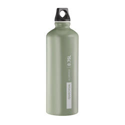Recycled Aluminium Hiking Flask 100 with Screw Cap 0.75 Litre Khaki