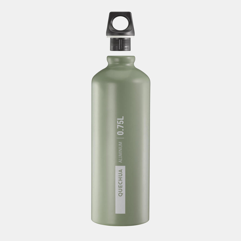 Trinkflasche Alu Schraubverschluss Wandern - 0,75 L 