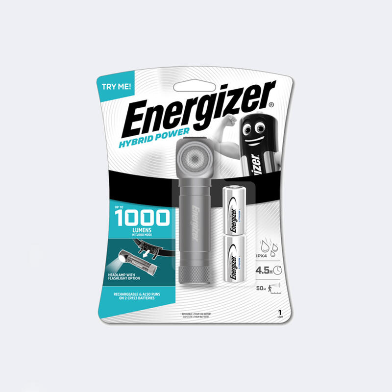 Energizer Hybrid Head Torch & Torch - 1000 lumens