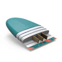 FOAM SURFBOARD 500 7'8". Comes with 1 leash and 3 fins