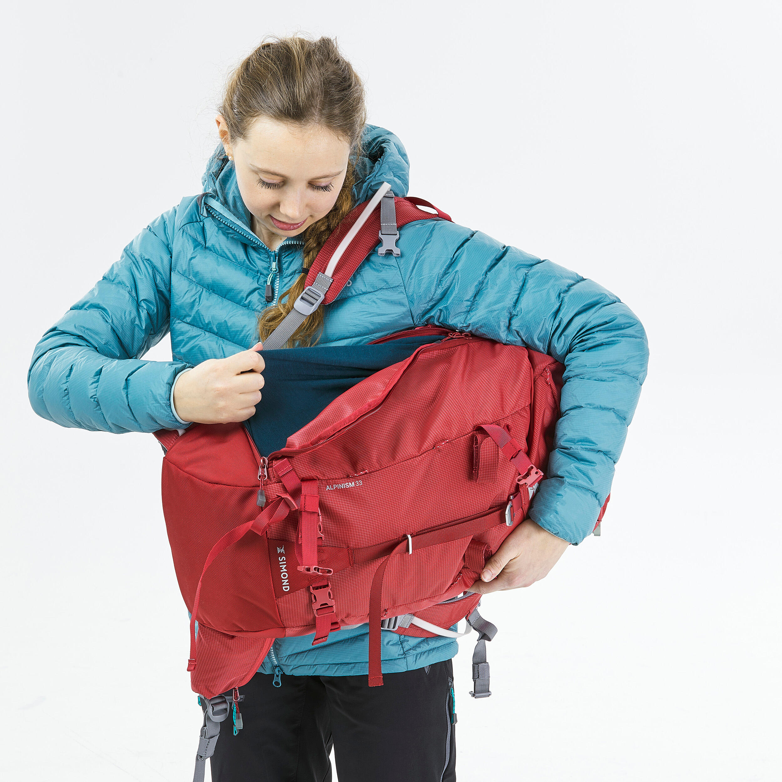 Mountaineering Backpack 33 litres - MOUNTAINEERING 33 RASPBERRY 14/17