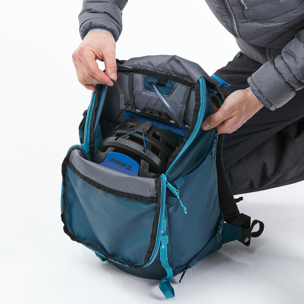 Horolezecký batoh Alpinism 22 litrov zeleno-modrý