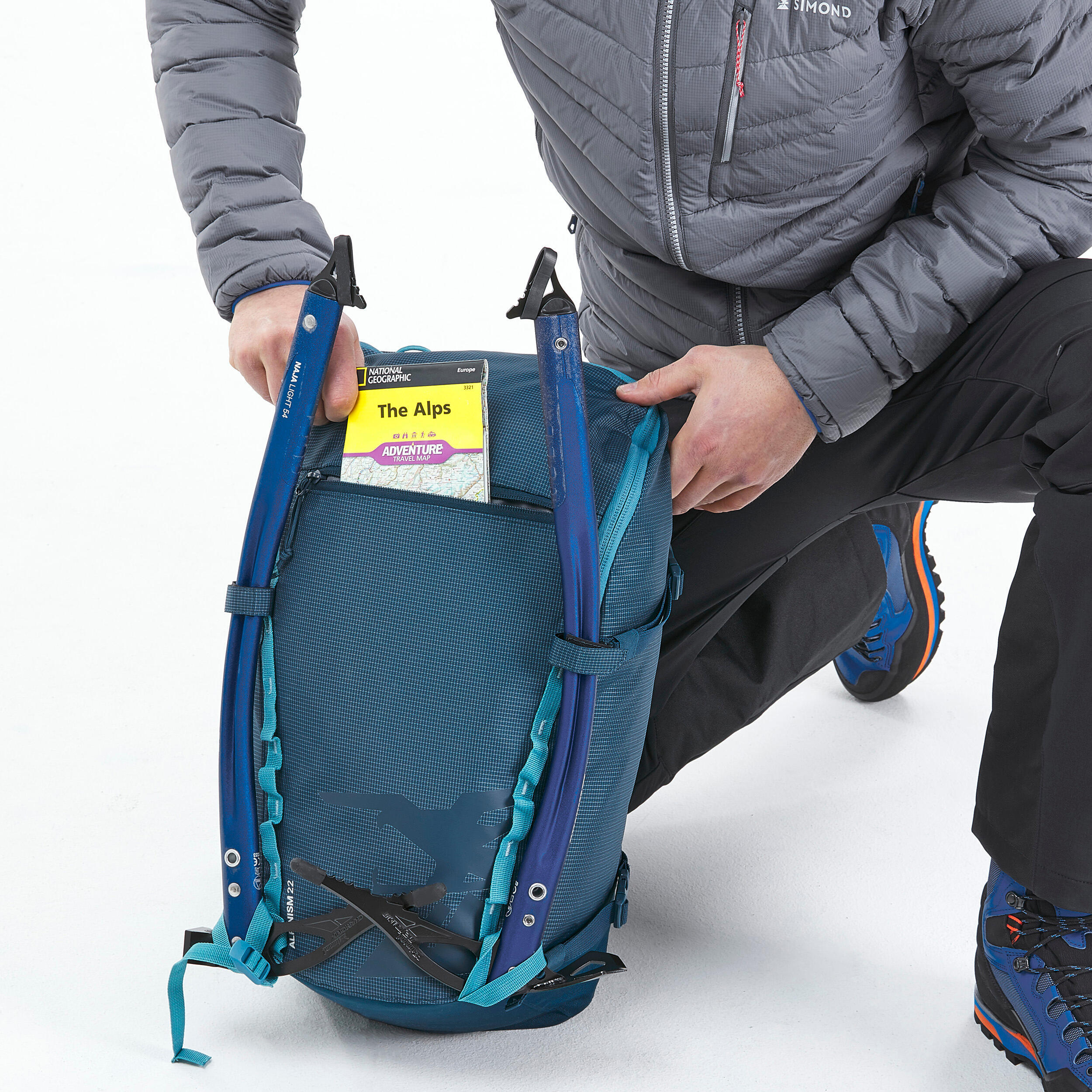 Mountaineering backpack 22 litres - MOUNTAINEERING 22 - GREEN BLUE 6/12