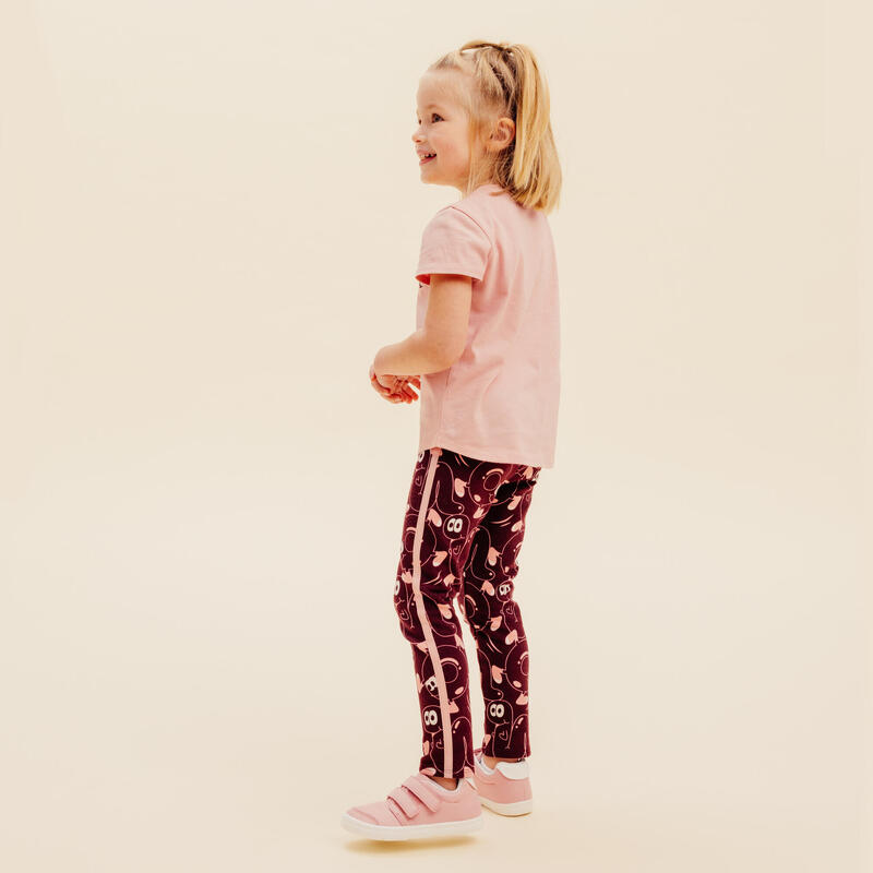 Legging chaud enfant - 120 bordeaux avec motifs