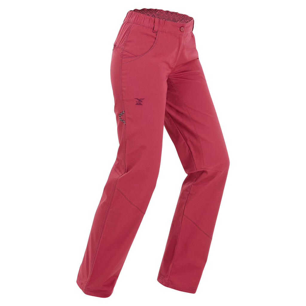 Women’s cotton stretch climbing trousers vertika - ruby red
