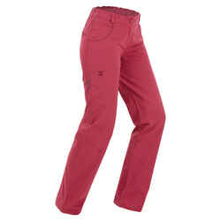 WOMEN’S COTTON STRETCH CLIMBING TROUSERS VERTIKA - RUBY RED