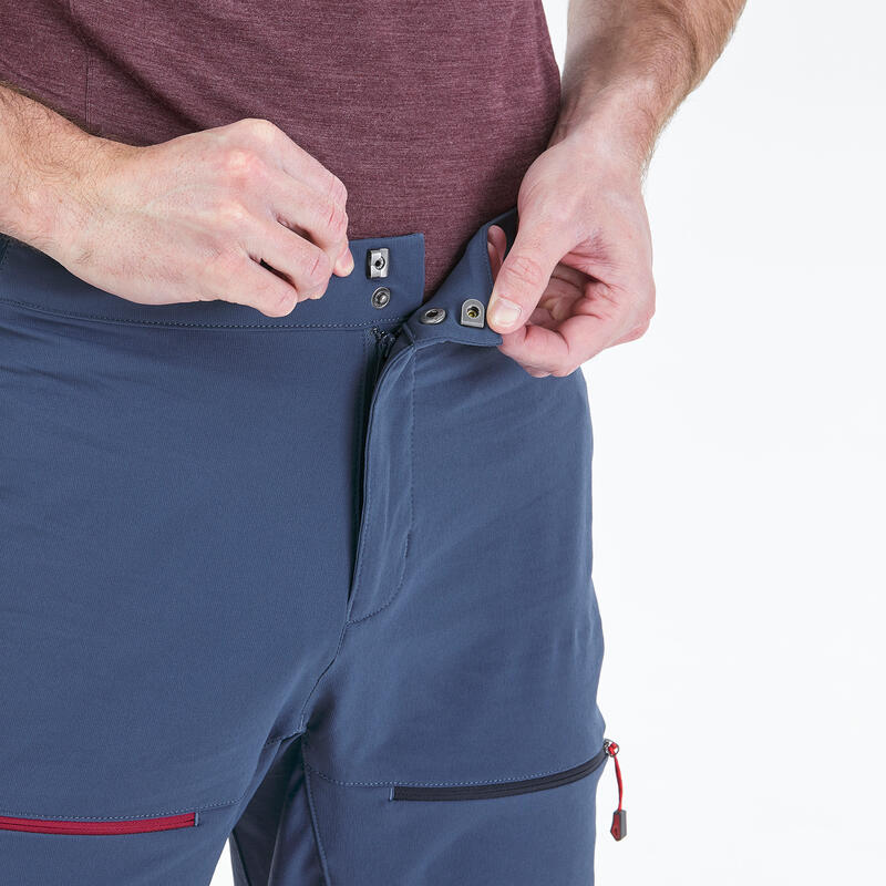 Kletterhose Herren leicht - Bergsteigen Rock Evo blau