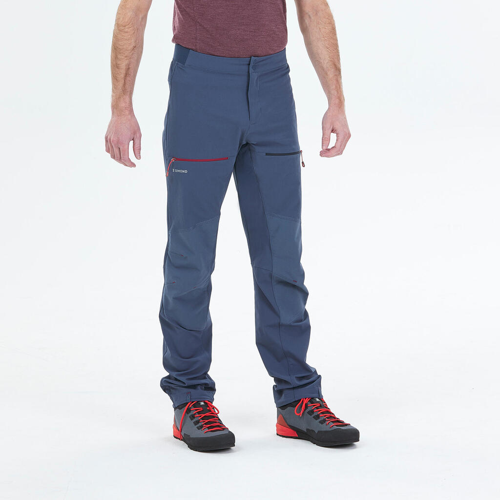 Kletterhose Herren leicht - Bergsteigen Rock Evo blau