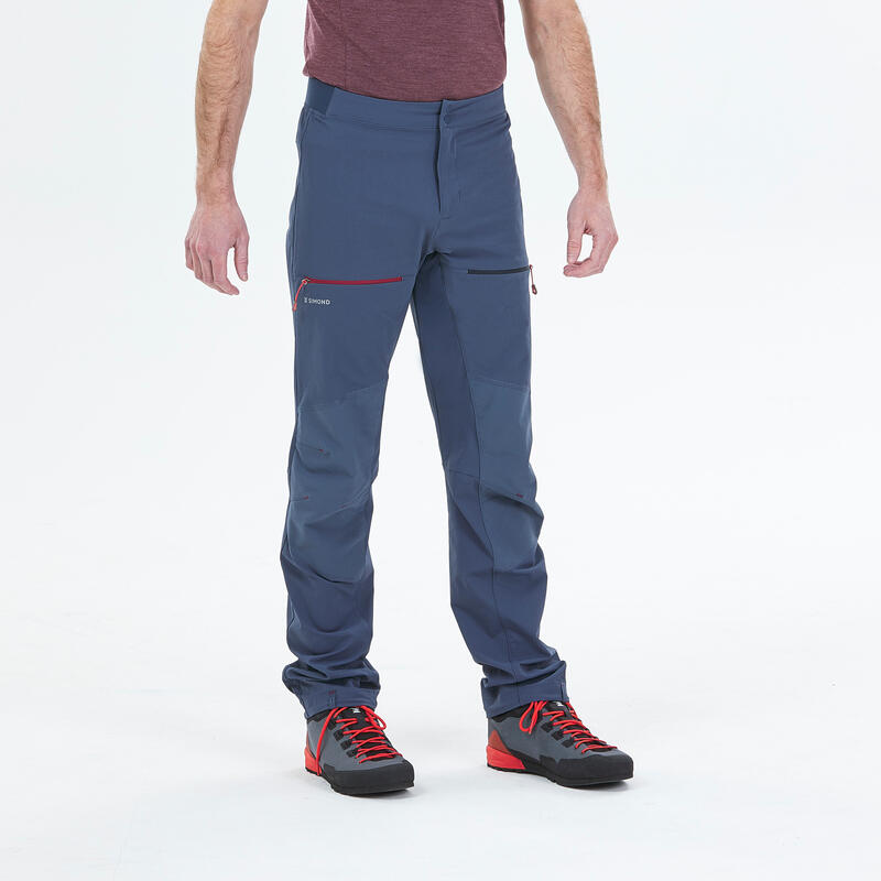 Pantalon Ușor Escaladă/Alpinism ROCK EVO Albastru Bărbați