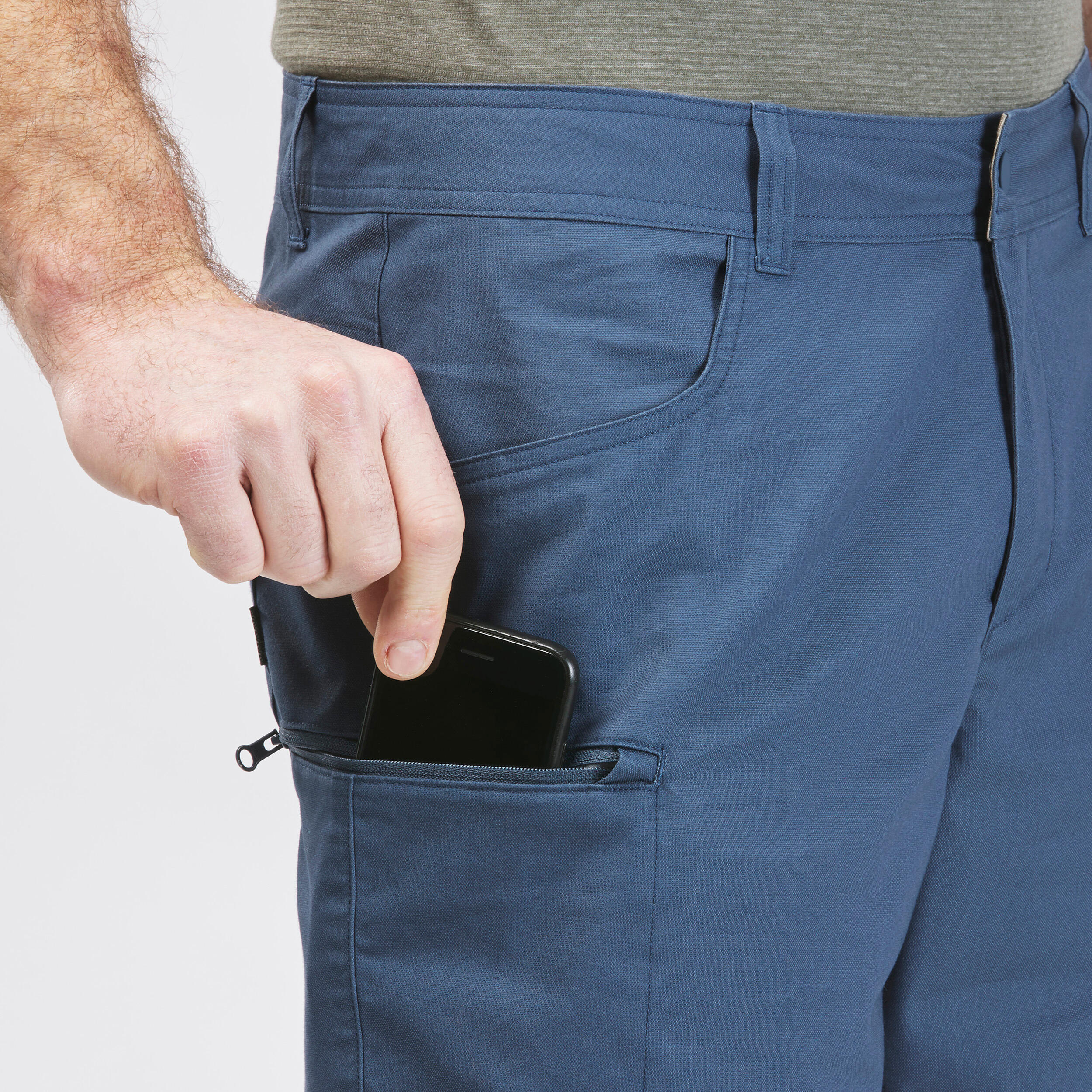 Men Light Cargo Shorts Abyss Blue - NH500