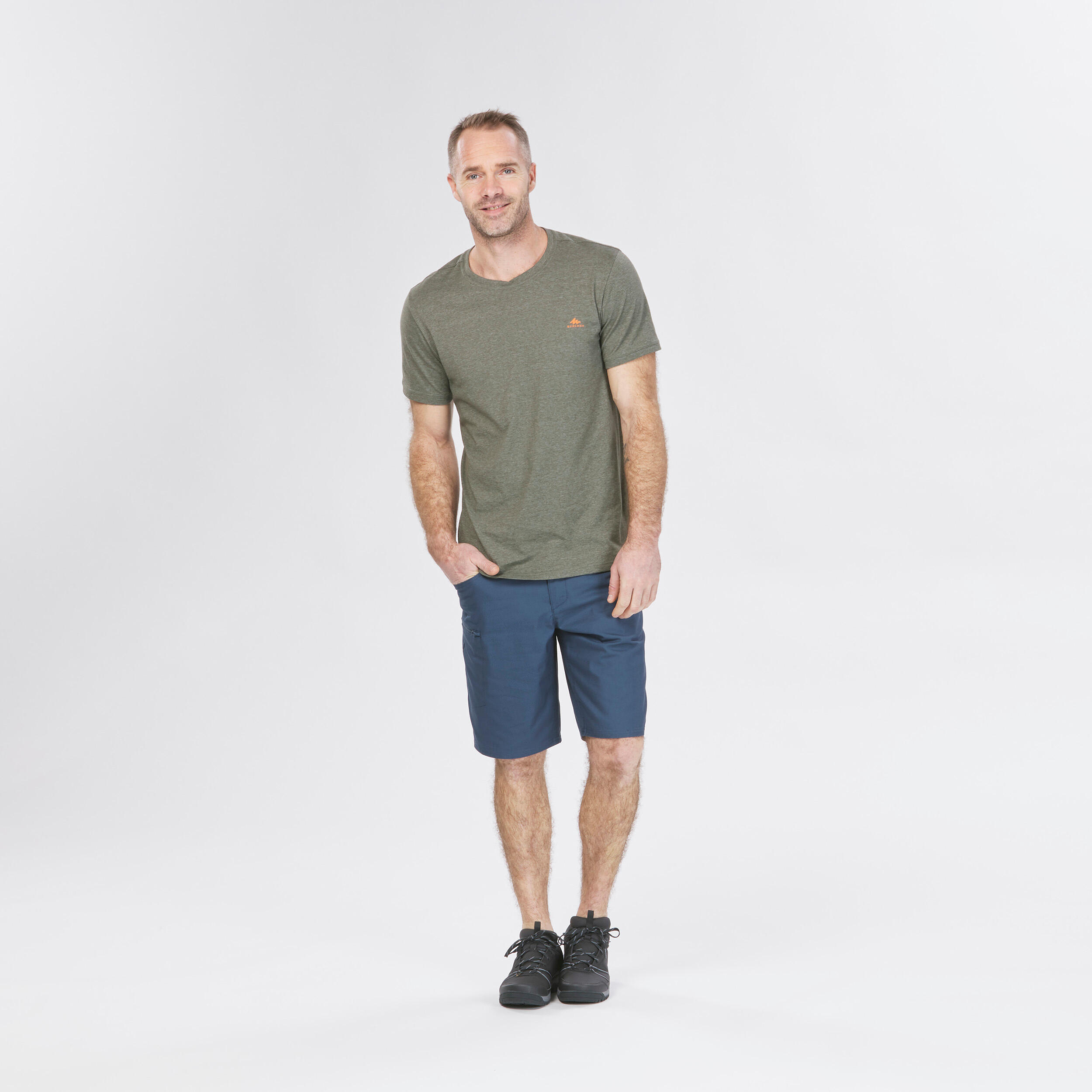 Men Light Cargo Shorts Abyss Blue - NH500