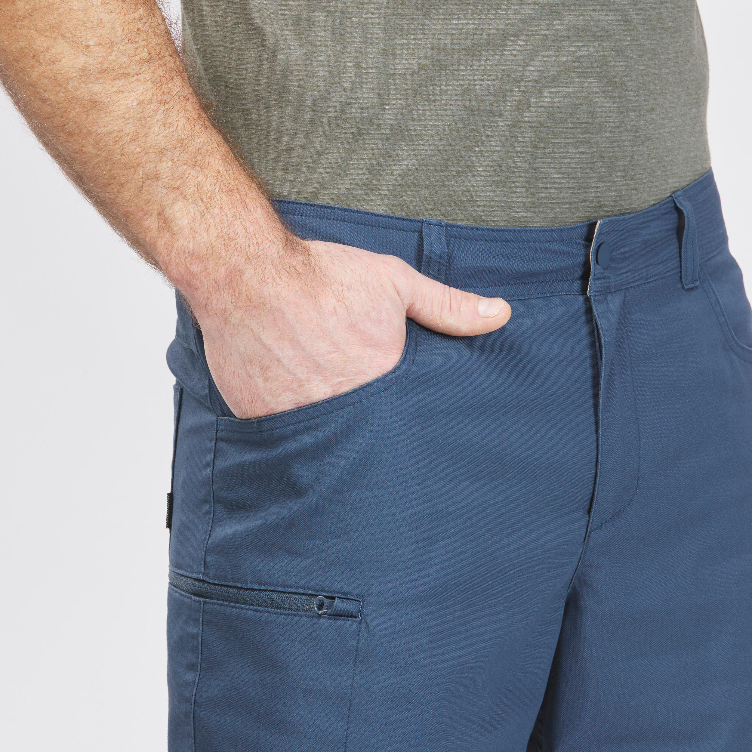 Men Light Cargo Shorts Abyss Blue - NH500