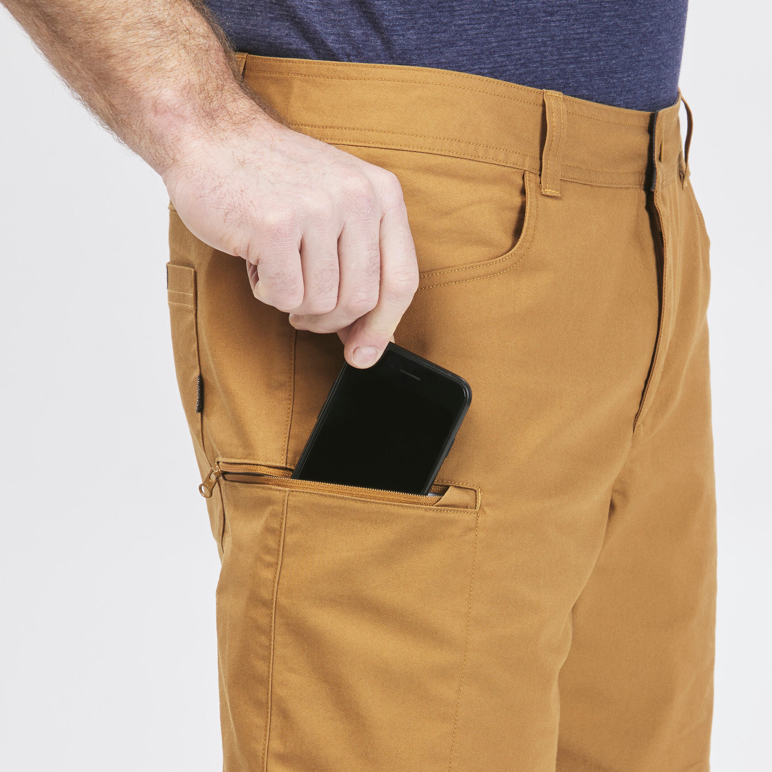 Men’s hiking shorts - NH500 Regular - Brown