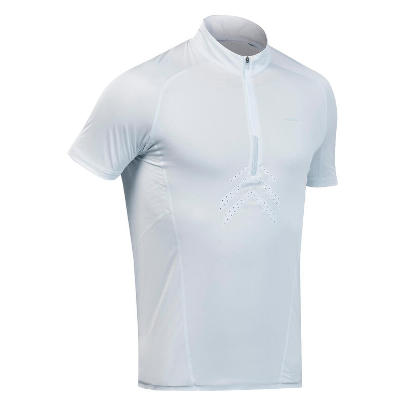 T-shirt manches courtes de randonnée rapide homme FH500 gris brume