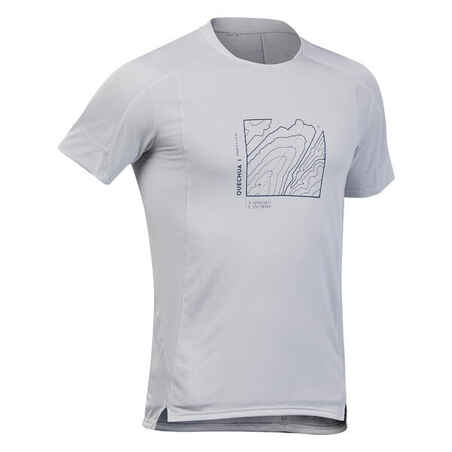 חולצת טי עם שרוולים קצרים לטיולים לגברים עשויה מבד סינטטי – MH500