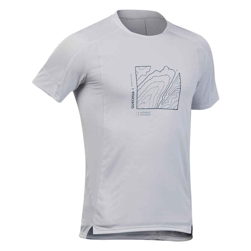 חולצת טי עם שרוולים קצרים לטיולים לגברים עשויה מבד סינטטי – MH500